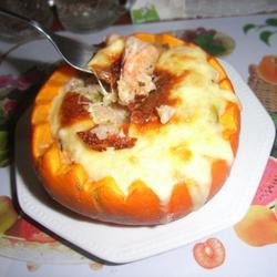 海鲜南瓜焗饭的做法[图]