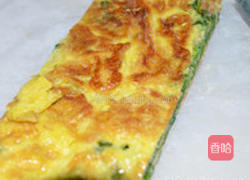 苜蓿菜摊蛋饼的做法图解4