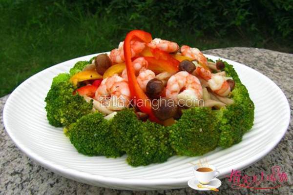 鲜菇虾仁西兰花