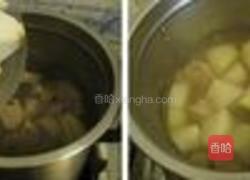 雪梨蜜枣萝卜煲猪展汤的做法图解4