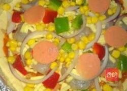 金枪鱼披萨和大虾披萨的做法图解5