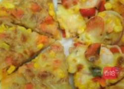 金枪鱼披萨和大虾披萨的做法图解6