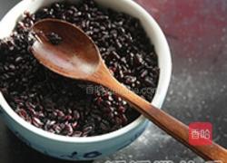 黑香米椰浆水果饭的做法图解4