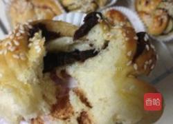 豆沙花式面包的做法图解6