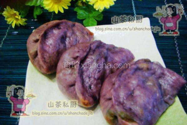 紫薯萝卜馅大包子