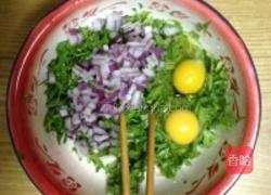 苦菊蛋饼的做法图解2