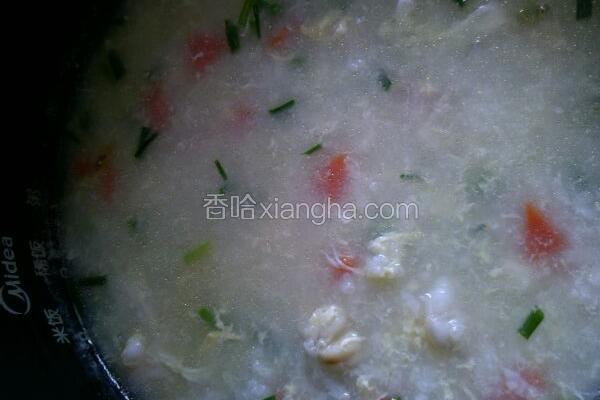 山药海鲜蛋花粥