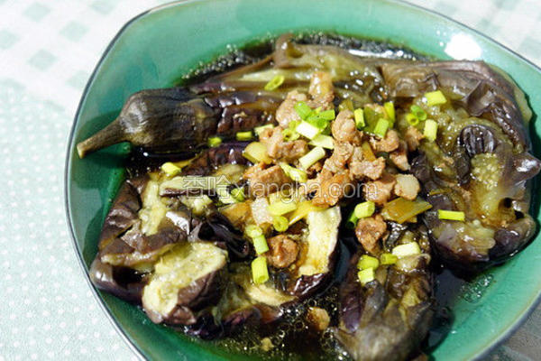 肉丁蒸茄子