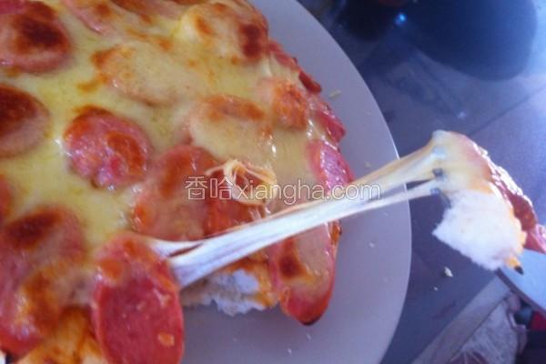 重奶酪火腿披萨