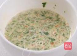 香菜叶蛋饼的做法图解1