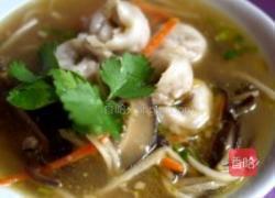 鱼饺羹汤佐香菜的做法图解8