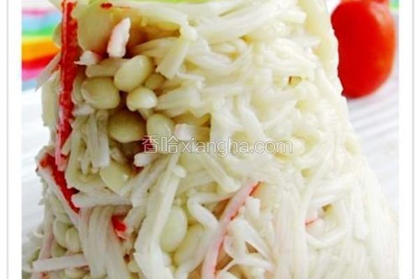 凉拌银针菇蟹棒