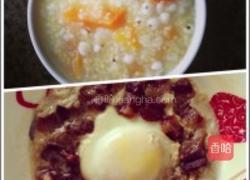 小米红薯粥&腊肉蒸蛋的做法图解7