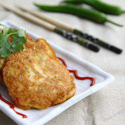 虾泥菜脯苦瓜饼的做法[图]