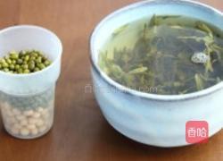 黄绿豆绿茶豆浆的做法图解1