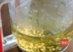黄绿豆绿茶豆浆的做法图解2