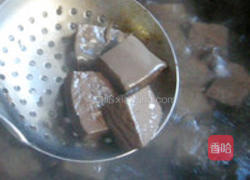 小腌菜烧鸭血的做法图解2