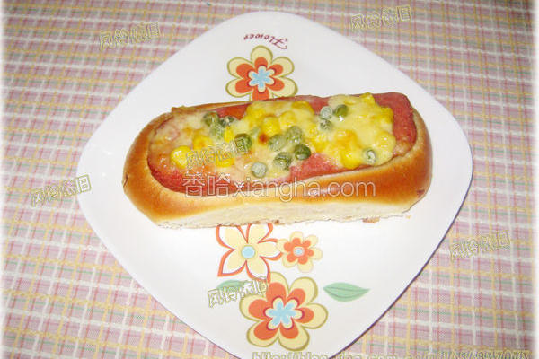 火腿蔬菜面包