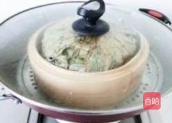 腊肠香菇荷叶饭的做法图解7
