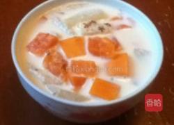 木瓜香梨桂花糖炖奶的做法图解4