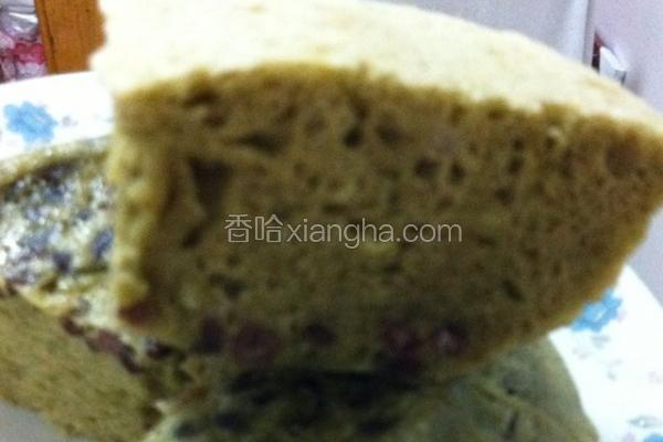 微波炉抹茶红豆蛋糕