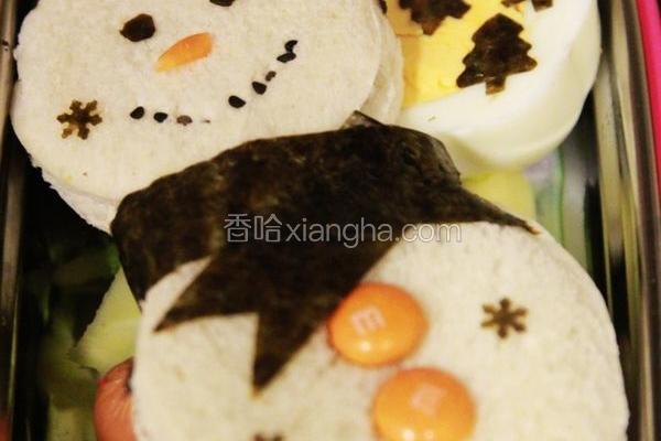 圣诞雪人三明治