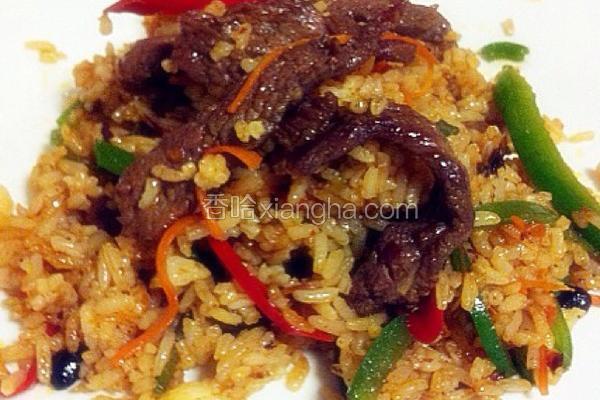 香辣肉丝炒饭