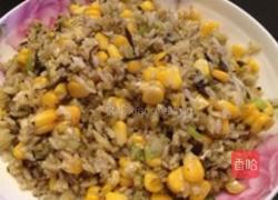 玉米橄榄菜炒饭的做法图解4