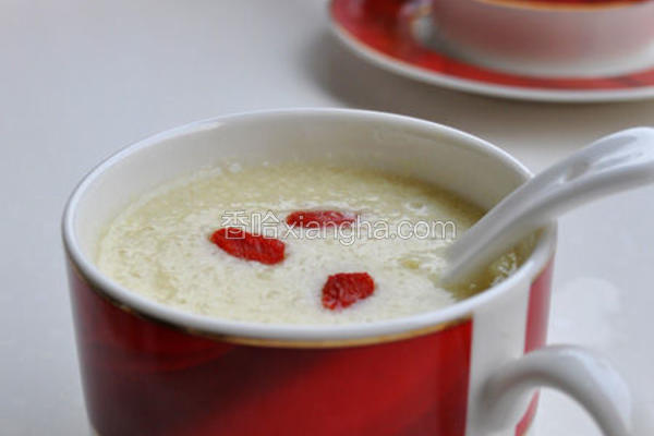 苹果蛋花酒酿饮