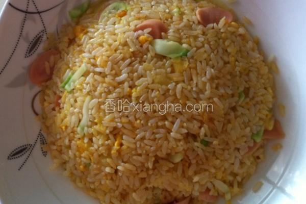 无油黄金炒蛋饭