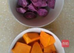 紫薯南瓜酒酿汤圆的做法图解1