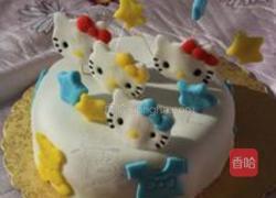 hello kitty翻糖蛋糕与杯子蛋糕的做法图解4