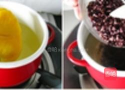 椰浆芒果紫米粥的做法图解4