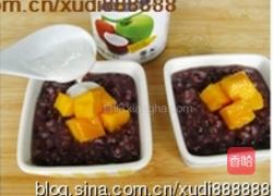 椰浆芒果紫米粥的做法图解6