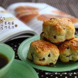 蔓越莓巧克力豆司康的做法[图]