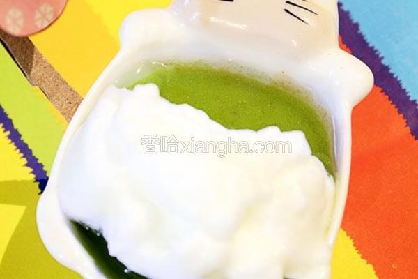 抹茶奶泡布丁
