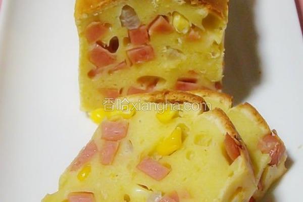 火腿蔬菜咸味蛋糕