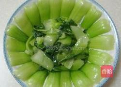 香菇炒油菜的做法图解3