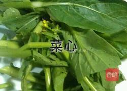 油渣炒菜心的做法图解2