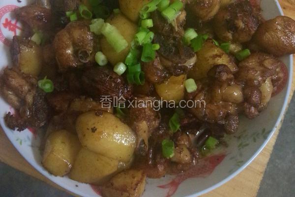 土豆闷鸡腿
