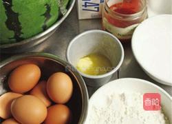 西瓜蛋糕的做法图解1