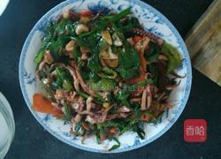 鱿鱼爆炒韭菜的做法图解8