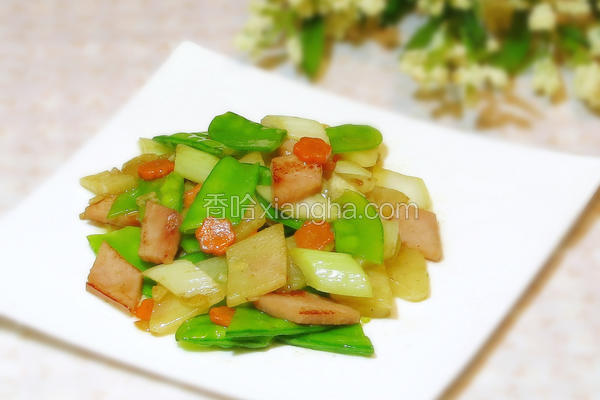 火腿木薯炒兰