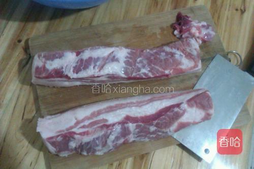 大块的改刀切长条。