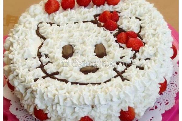 草莓猫生日蛋糕