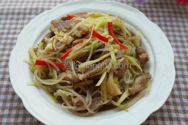 韭黄芽菜炒肉