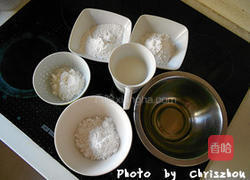 冰皮豆沙梅花糕的做法图解1