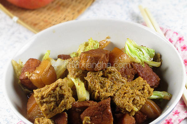 红烧肉炖冻豆腐