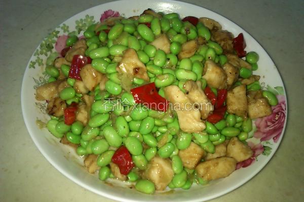 毛豆鸡丁