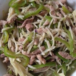 茭白青椒肉丝的做法[图]